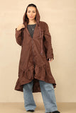 Ella Pepplum Detail Rain Coat