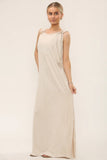 Gold Star Detail Strap Maxi Dress