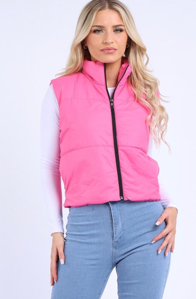 Cropped Zip Up Gilet