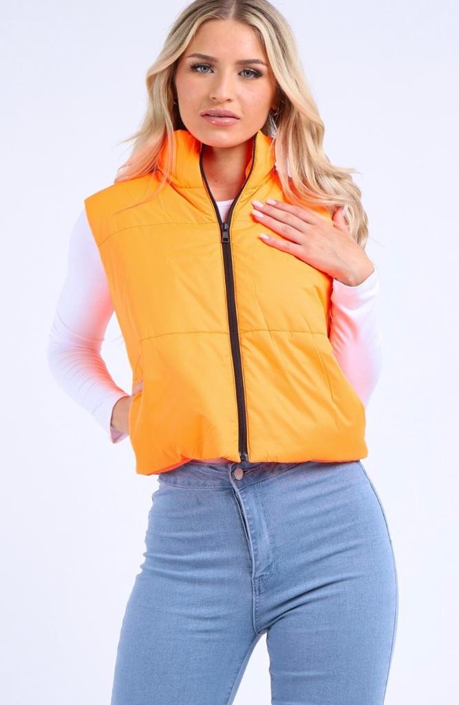 Cropped Zip Up Gilet