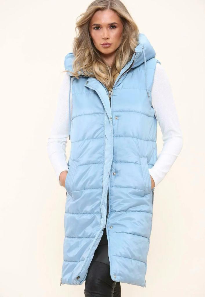 Quited Long Hooded Gilet