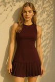 Sleeveless Pleated Tennis Mini Dress