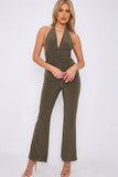 Tie Back Flare Trouser Jumpsuit