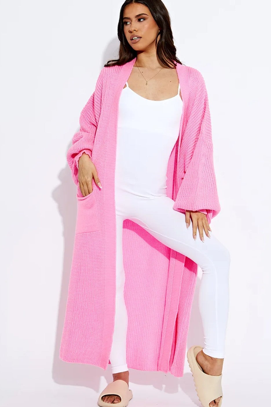 Bell Sleeve Maxi Cardigan - Premium Cardigans from justgal - Just £24.99! Shop now at justgal