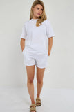 Embroidered T-Shirt & Shorts Co-Ord Set