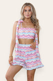 Maya Aztec Bow Detail Shorts Co-Ord Set