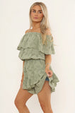 Anglaised Off Shoulder Playsuit