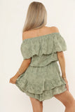 Anglaised Off Shoulder Playsuit