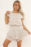Anglaised Off Shoulder Playsuit