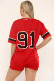 LA Varsity T-Shirt & Shorts Co-Ord Set