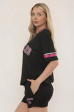 LA Varsity T-Shirt & Shorts Co-Ord Set
