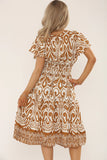 Paisley Print Midi Dress