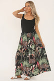 Printed Ribbed Vest Maxi Dress
