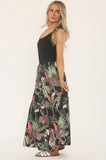 Printed Ribbed Vest Maxi Dress