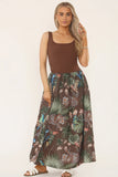 Printed Ribbed Vest Maxi Dress