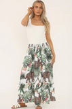 Printed Ribbed Vest Maxi Dress
