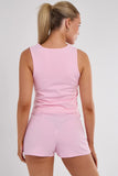 Longline Button Waistcoat Top & Shorts Co-Ord Set