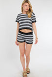 Knitted Crop Top & Shorts Co-Ord Set