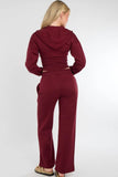 Cropped Zip Up Hoodie & Wide Leg Trouser Co-Ord Set