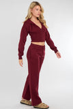 Cropped Zip Up Hoodie & Wide Leg Trouser Co-Ord Set