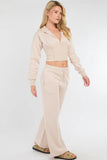 Cropped Zip Up Hoodie & Wide Leg Trouser Co-Ord Set