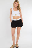 Ribbed Sports Bralet Top & Shorts Co-Ord Set