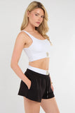 Ribbed Sports Bralet Top & Shorts Co-Ord Set
