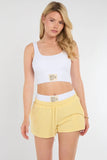 Ribbed Sports Bralet Top & Shorts Co-Ord Set