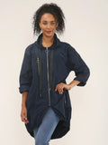 Longline Zip Up Raincoat