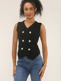 Fine Knit Double Breasted Waistcoat