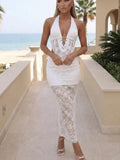Lace Cowl Neck Top & Maxi Skirt Co-Ord Set