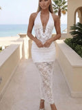 Lace Cowl Neck Top & Maxi Skirt Co-Ord Set