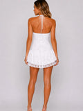Lace Halter Neck Mini dress