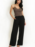 Drawstring Wide Leg Trousers