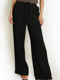 Drawstring Wide Leg Trousers
