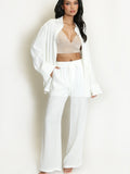 Loose Fit Shirt Blouse & Wide Leg Trouser Co-Ord Set