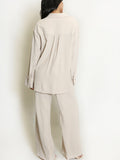 Loose Fit Shirt Blouse & Wide Leg Trouser Co-Ord Set