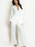 Loose Fit Shirt Blouse & Wide Leg Trouser Co-Ord Set