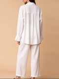 Loose Fit Shirt Blouse & Wide Leg Trouser Co-Ord Set