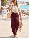 Jersey Stretch Harem Trousers