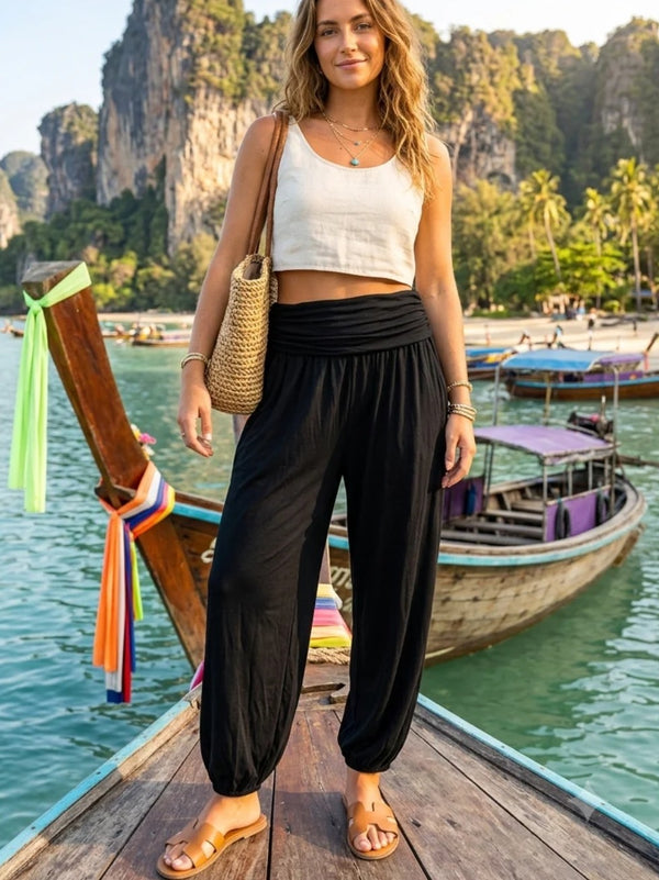 Jersey Stretch Harem Trousers