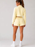 Sporty Side Stripe Detail Zip Up Top & Shorts Co-Ord Set