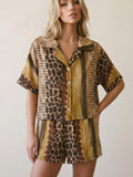 Reptile Oversize Blouse and Shorts Set