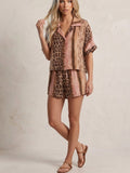Reptile Oversize Blouse and Shorts Set