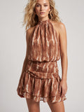 Printed Halter Skort Dress