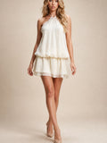 Chiffon Halter neck Mini Dress