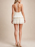 Chiffon Halter neck Mini Dress