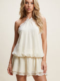 Chiffon Halter neck Mini Dress