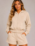 Zip Up Hoodie 7 Shorts Co-Ord Set