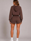 Zip Up Hoodie 7 Shorts Co-Ord Set